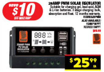 Autopro 20AMP PWM SOLAR REGULATOR offer