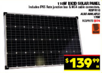 110W RIGID SOLAR PANEL
