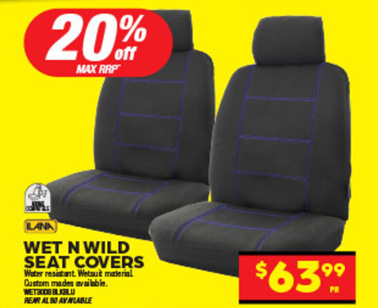 WET N WILD SEAT COVERS offer at Autopro