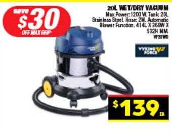 Autopro 20L WET/DRY VACUUM offer