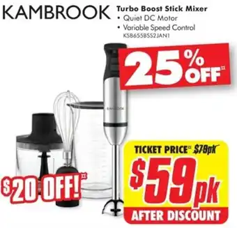 The Good Guys KAMBROOK Turbo Boost Stick Mixer offer