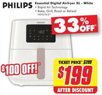 The Good Guys PHILIPS Essential Digital Airfryer XL - White offer