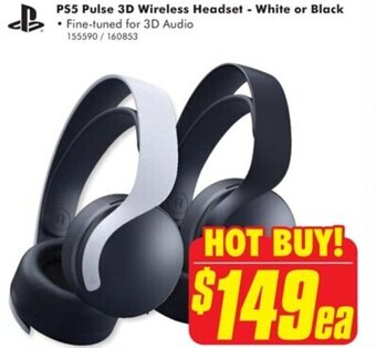 PS5 Pulse 3D Wireless Headset - White or Black