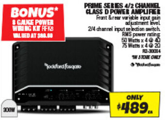 Autobarn PRIME SERIES 4/2 CHANNEL CLASS D POWER AMPLIFER offer