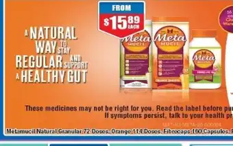 Metamucil Natural Granular 72 Doses