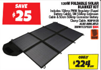 120W FOLDABLE SOLAR BLANKET KIT