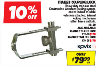 Autobarn TRAILER COUPLING LOCK offer