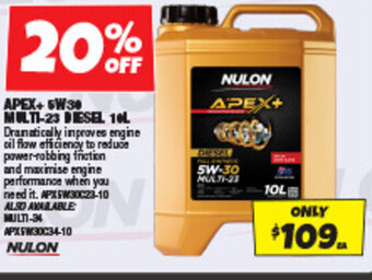 Autobarn APEX+ 5W30 MULTI-23 DIESEL 10L offer