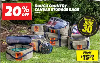 Autobarn ROUGH COUNTRY CANVAS STORAGE BAGS offer