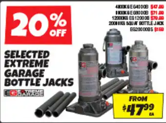 Autobarn SELECTED EXTREME GARAGE BOTTLE JACKS offer