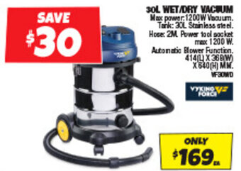 Autobarn 30L WET/DRY VACUUM offer