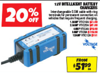 Autobarn 12V INTELLIGENT BATTERY CHARGERS offer