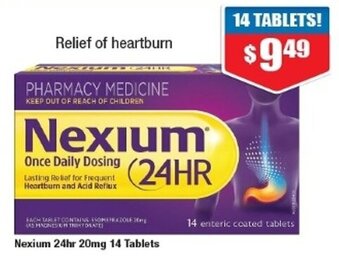 Nexium 24hr 20mg 14 Tablets