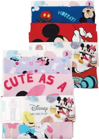Woolworths Easter Disney Minnie or Mickey Pyjamas u2013 Available in Size 3, 4, 5 & 6 offer