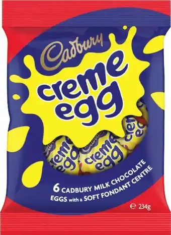 Woolworths Cadbury Creme Egg Pk 6 234g offer