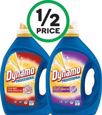 Woolworths Dynamo Professional Laundry Liquid 1.8 Litre offer