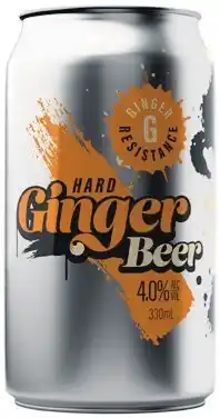 Woolworths Ginger Resistance Hard Ginger Beer Cans 6x330ml offer