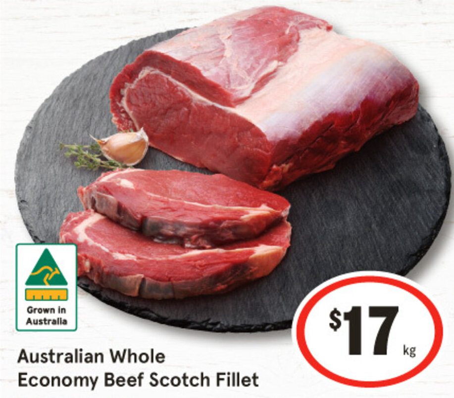 Australian Whole Economy Beef Scotch Fillet offer at IGA