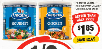 IGA Podravka Vegeta Real Gourmet 250g or Chicken 200g Stock offer