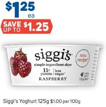 Foodland Siggi's Yoghurt 125g offer