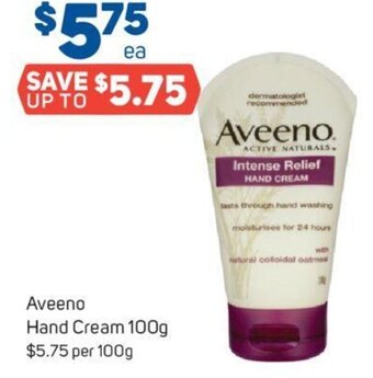 Foodland Aveeno Hand Cream 100g offer