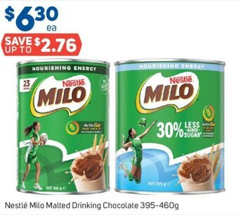 Foodland Nestlé Milo Malted Drinking Chocolate 395-460g offer
