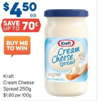 Foodland Kraft Cream Cheese Spread 250g offer