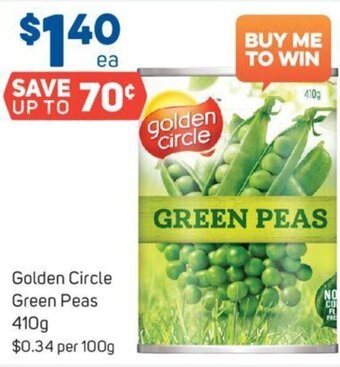 Foodland Golden Circle Green Peas 410g offer