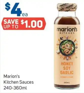Foodland Marion's Kitchen Sauces 240-360ml offer