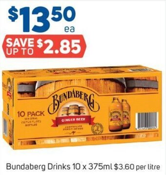 Foodland Bundaberg Drinks 10 x 375ml offer