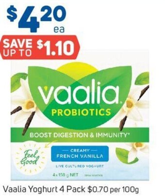 Foodland Vaalia Yoghurt 4 Pack offer