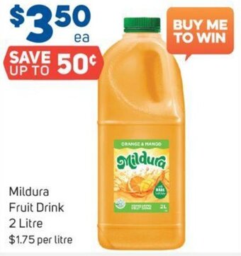 Foodland Mildura Fruit Drink 2 Litre offer