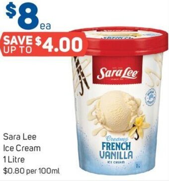 Foodland Sara Lee Ice Cream 1 Litre offer