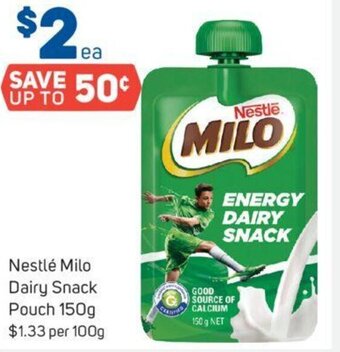 Foodland Nestlé Milo Dairy Snack Pouch 150g offer