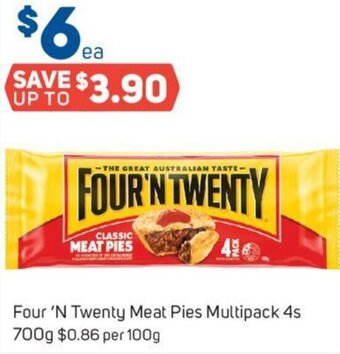 Four 'N Twenty Meat Pies Multipack 4s 700g