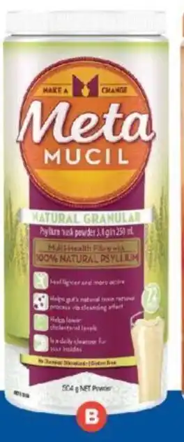 Foodland B. Metamucil Daily Fibre Supplement 72 Doses 425-504g offer