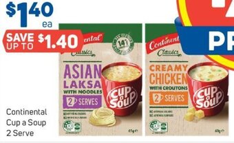 Foodland Continental Cup a Soup 2 Serve offer