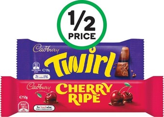 Woolworths Cadbury Medium Bars 30-60g offer