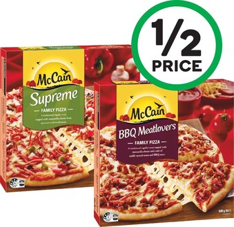 Woolworths McCain Family Pizza 500g offer