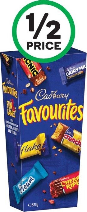 Woolworths Cadbury Favourites 570g offer