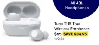 BIG W Tune T115 True Wireless Earphones offer