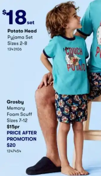 BIG W Potato Head Pyjama Set Sizes 2-8 offer
