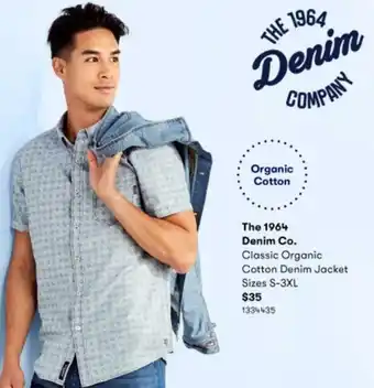 BIG W The 1964 Denim Co. Classic Organic Cotton Denim Jacket S-3XL offer