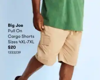 BIG W Big Joe Pull On Cargo Shorts 4XL-7XL offer