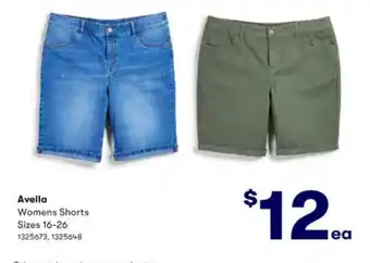 BIG W Avella Womens Short Sizes 16-25 offer