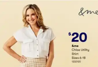 BIG W Chloe Utility Shirt Sizes 6-18 offer