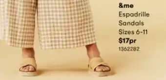 Espadrille Sandals Sizes 6-11