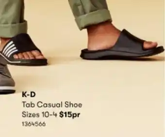 BIG W K-D Tab Casula Shoe 10-4 offer