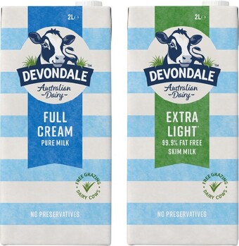 IGA Devondale Long Life Milk 2 Litre Selected Varieties offer