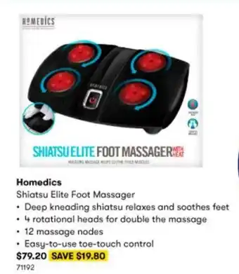 BIG W Homediscs Shiasu Elite Massage offer
